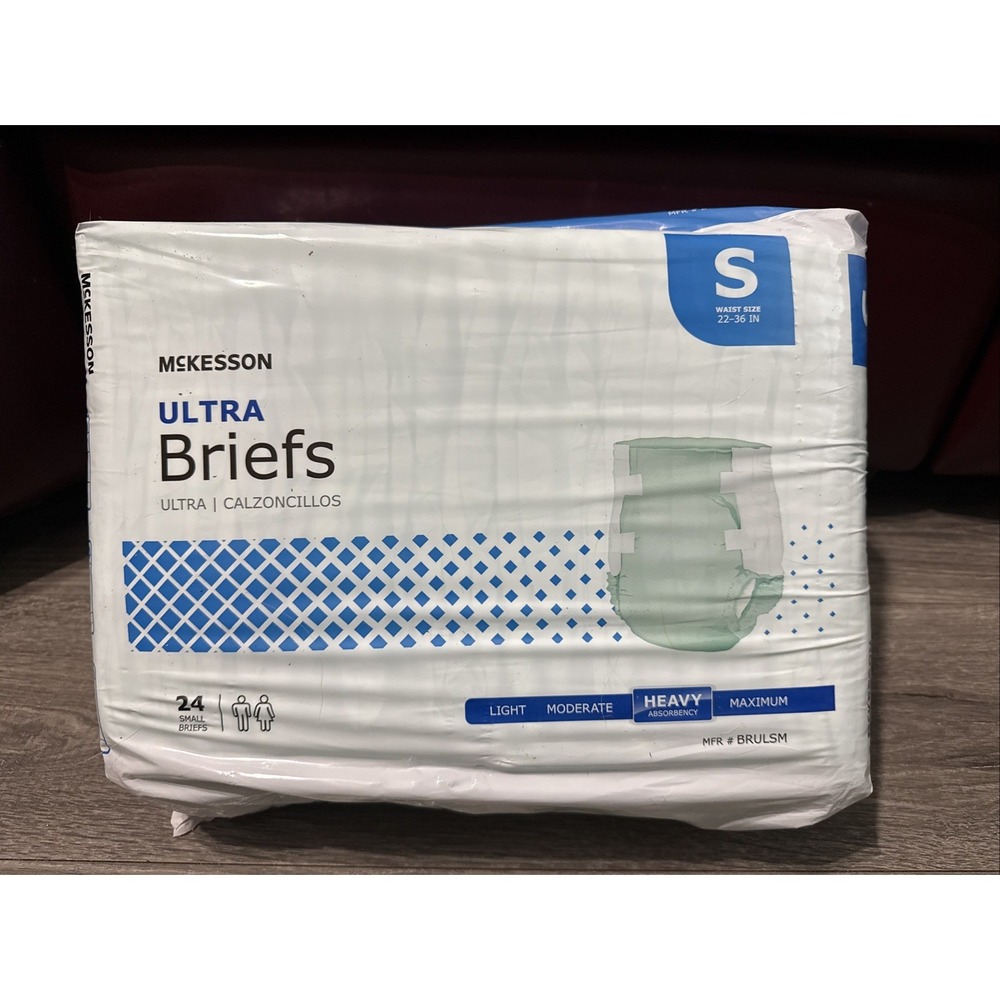 McKesson Ultra Heavy Absorbency Adult Disposable Brief Diapers S Tab Closure 24